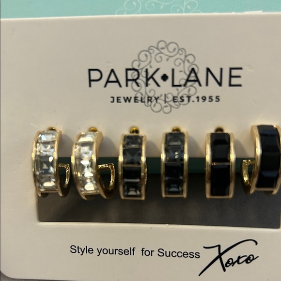 Park Lane Gold and Black Earring Trio - Picture 5 of 5
